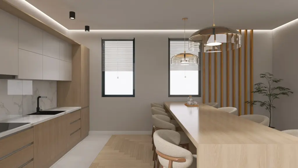 Modern Kitchen – 3D render 6 of 6