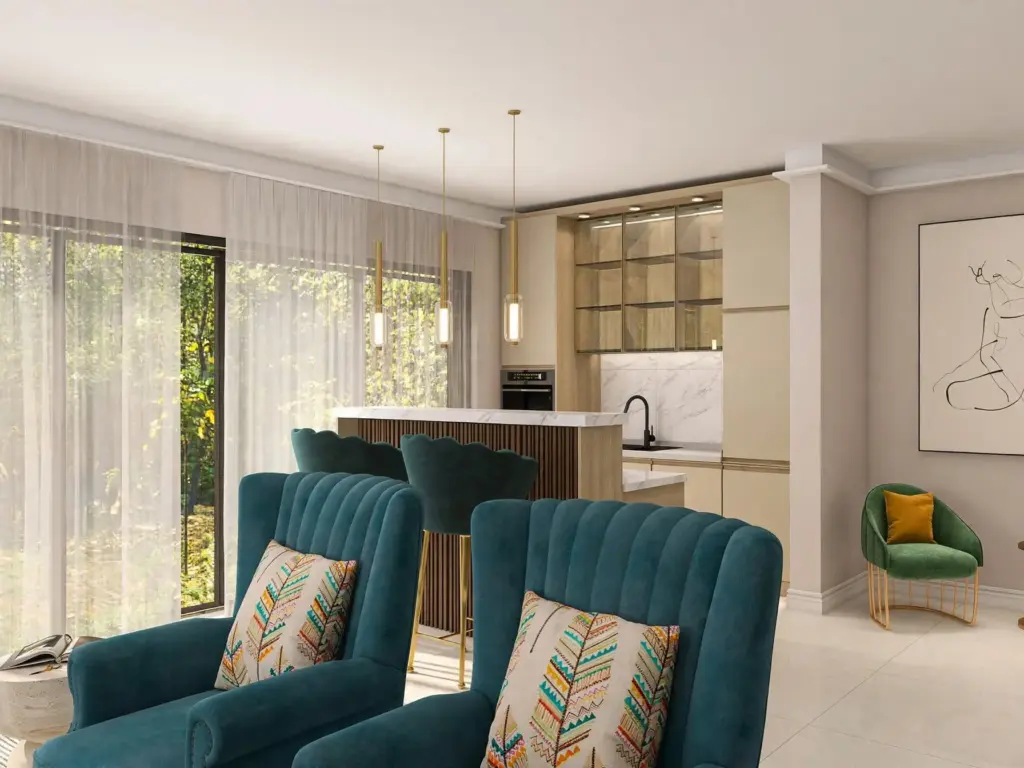 Modern House Interior – 3D render 2 of 7