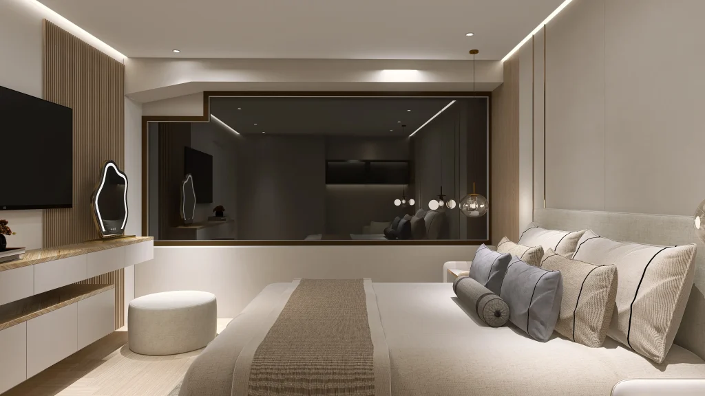 Bedroom Interiors – 3D render 9 of 11