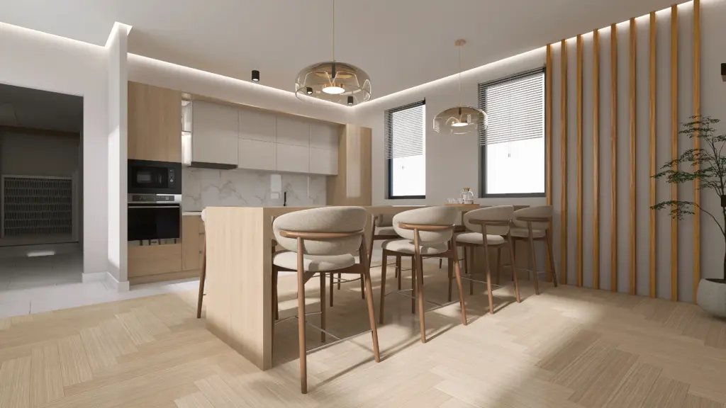 Modern Kitchen – 3D render 3 of 6