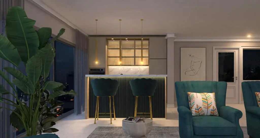 Modern House Interior – 3D render 7 of 7