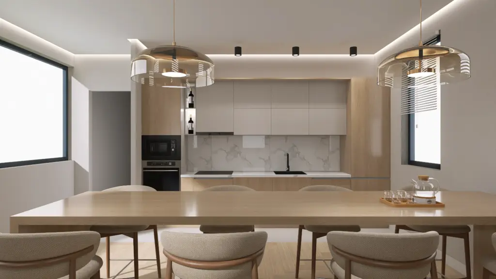 Modern Kitchen – 3D render 2 of 6