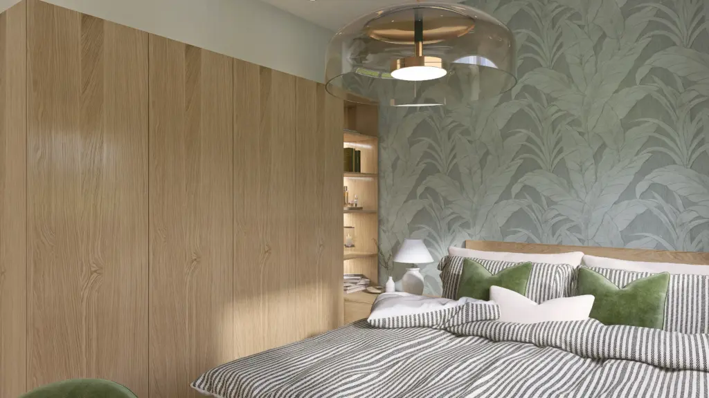 Minimalist Bedroom – 3D render 3 of 8