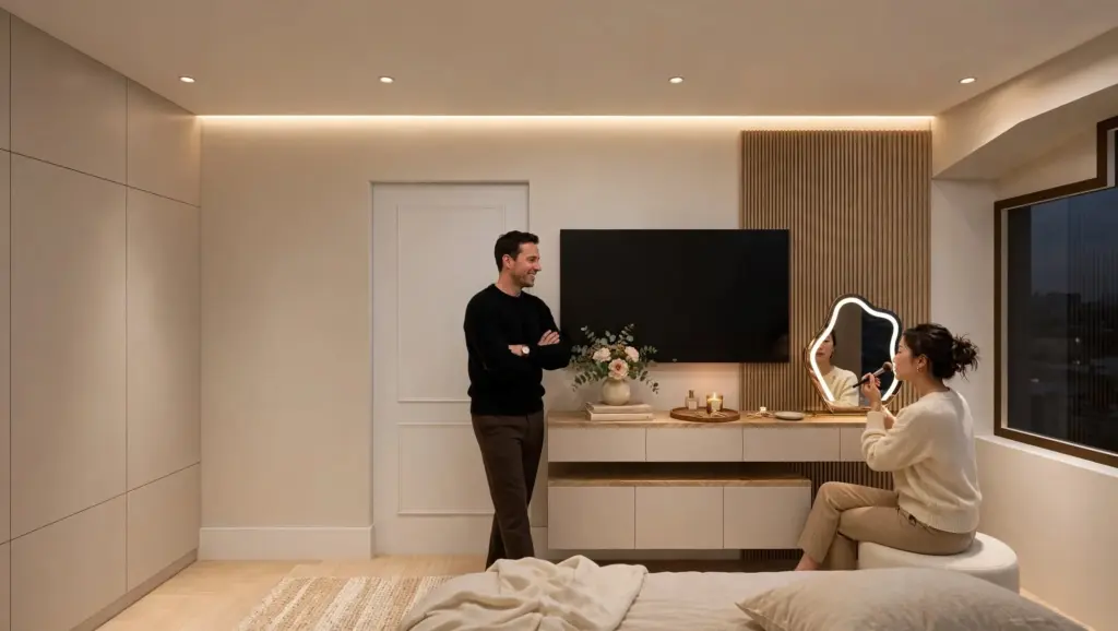 Luxury Master Bedroom – 3D render 4 of 6