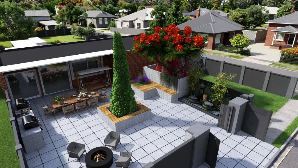 Garden & Terrace – 3D render 4 of 8
