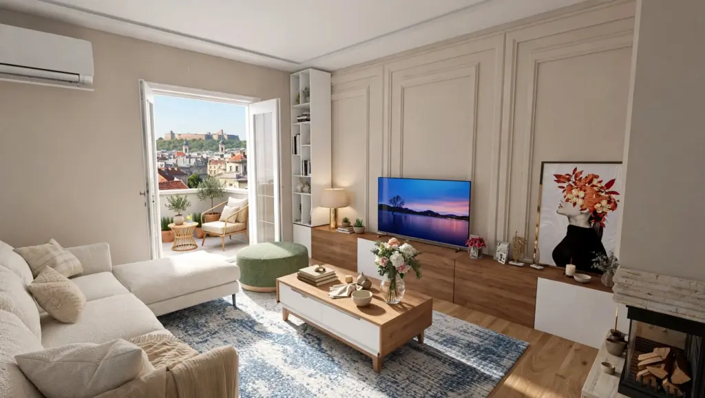 Living Room – 3D render 2 of 3