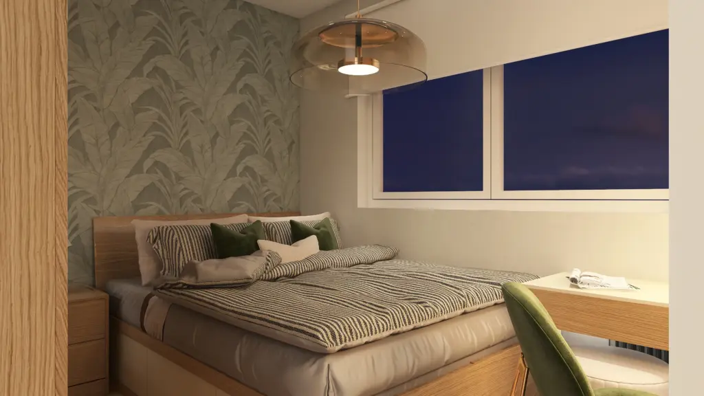 Minimalist Bedroom – interior 3D visualization by Zorica Beko