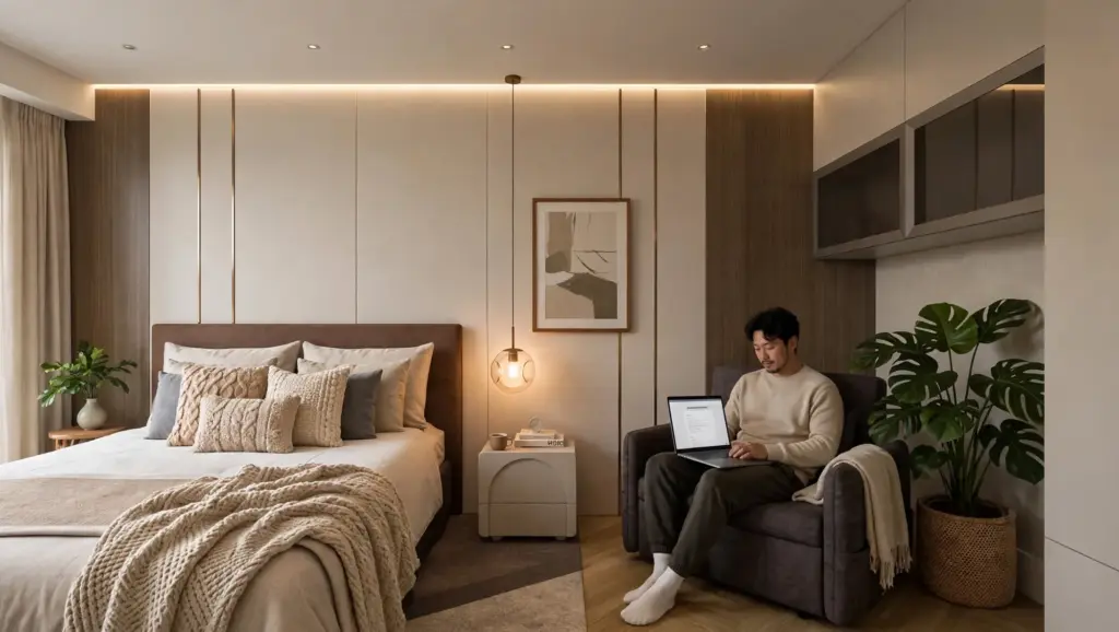 Luxury Master Bedroom – 3D render 2 of 6