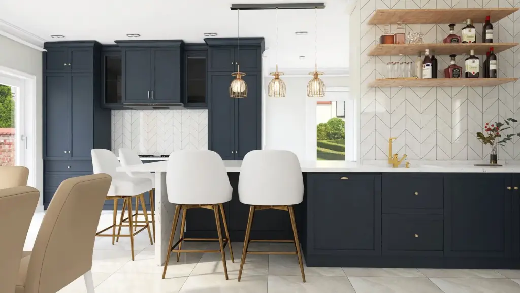 Luxury Kitchen with Island – interior 3D visualization by Zorica Beko