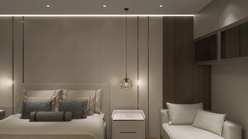 Bedroom Interiors – 3D render 7 of 11