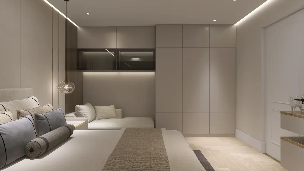 Bedroom Interiors – 3D render 3 of 11