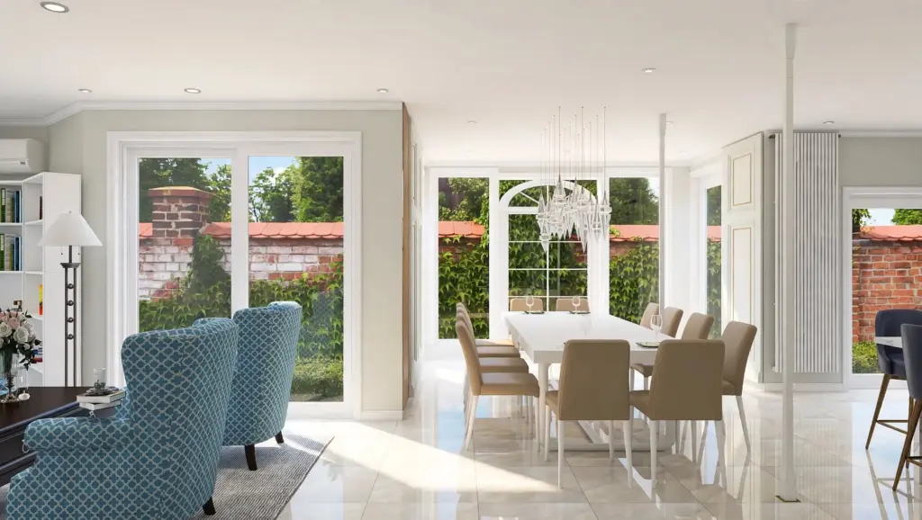 Luxury Kitchen with Island – 3D render 5 of 6